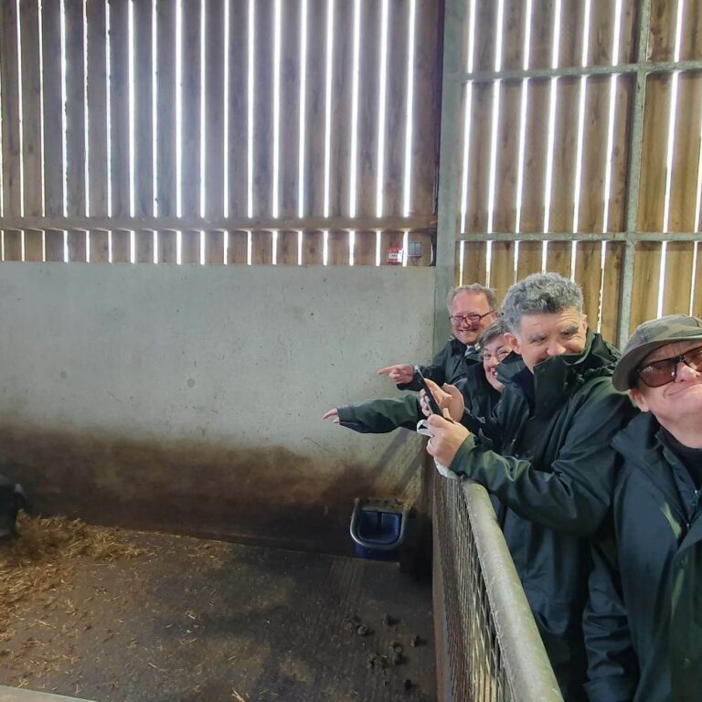 New Key Shallowford Farm support workers with individual